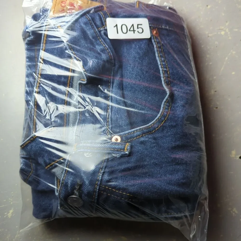 Levis Jeans Mens 38x34 505 Rg Fit Medium Stonewash Barn Work Fits 38x32